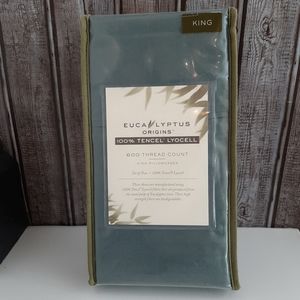 EUCALYPTUS ORIGINS Tencel Pair of  King Pillowcases Teal